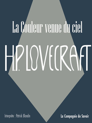 cover image of La couleur venue du ciel